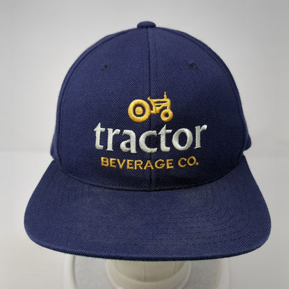 Tractor Beverage Co. Snapback Hat Blue One Size Adjustable Classics Yupoong