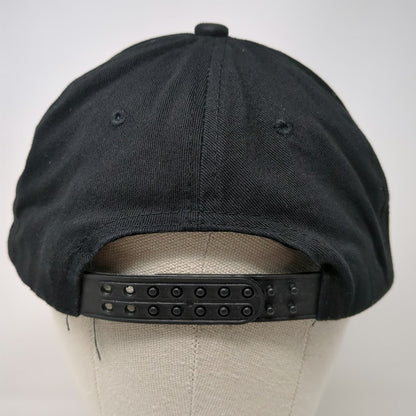 Black Snapback Hat One Size Positive Vibes Red Embroidered Cotton Structured