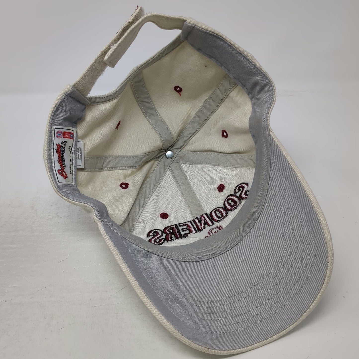 Oklahoma Sooners NCAA Captivating Headgear Beige One Size Strapback OU Cap Hat