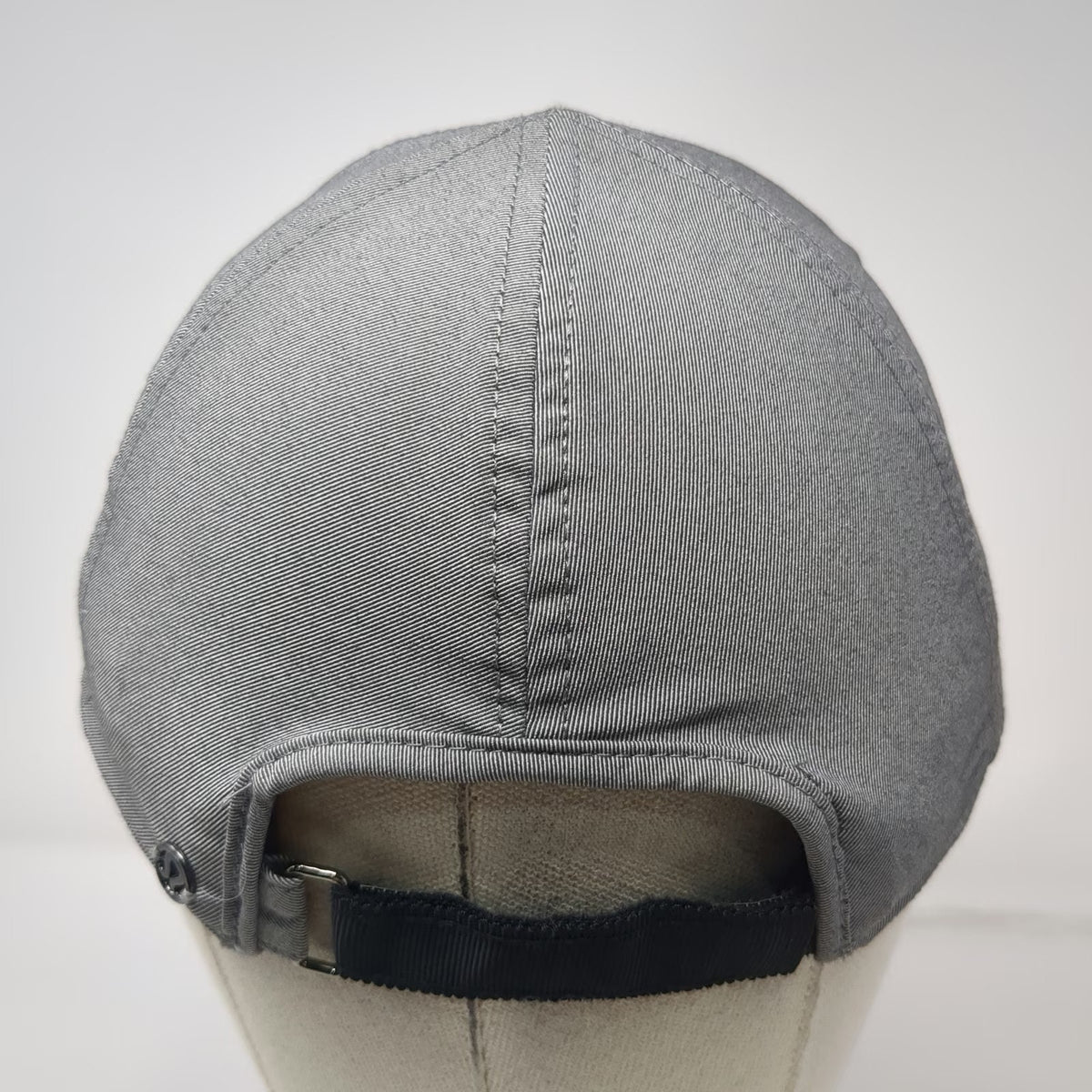 Lululemon 5 Panel Gray One Size Strapback Nylon Spandex Athletic Running Hat