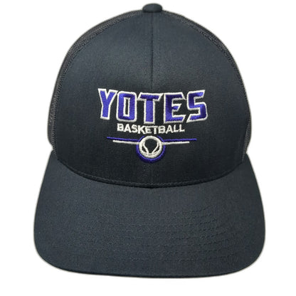 Pacific Headwear College of Idaho Yotes Black Trucker Hat One Size Mesh Snapback