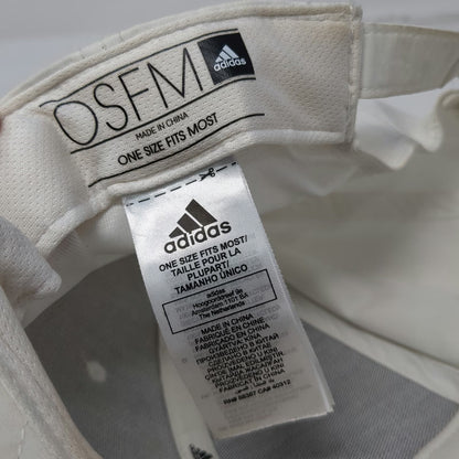Adidas Baseball Cap White One Size Slideback Polyester Logo Athletic Sports Hat