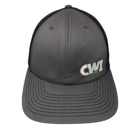CWI Snapback Mesh Back Trucker Hat Gray One Size Adjustable Richardson