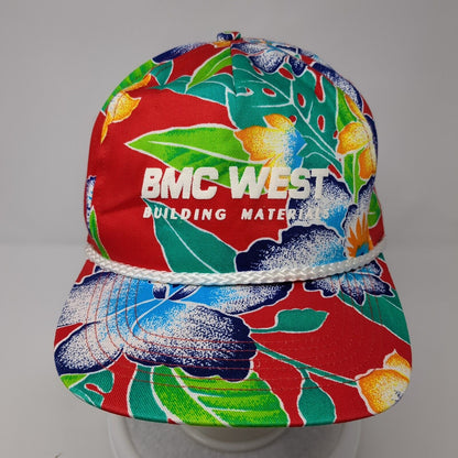 BMC West Building Materials Snapback Hat Multicolor OS Adjustable Floral Rope