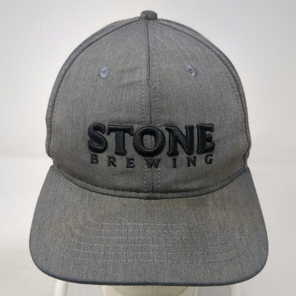 Stone Brewing Snapback Hat Gray One Size Embroidered Logo 6 Panel Baseball Cap
