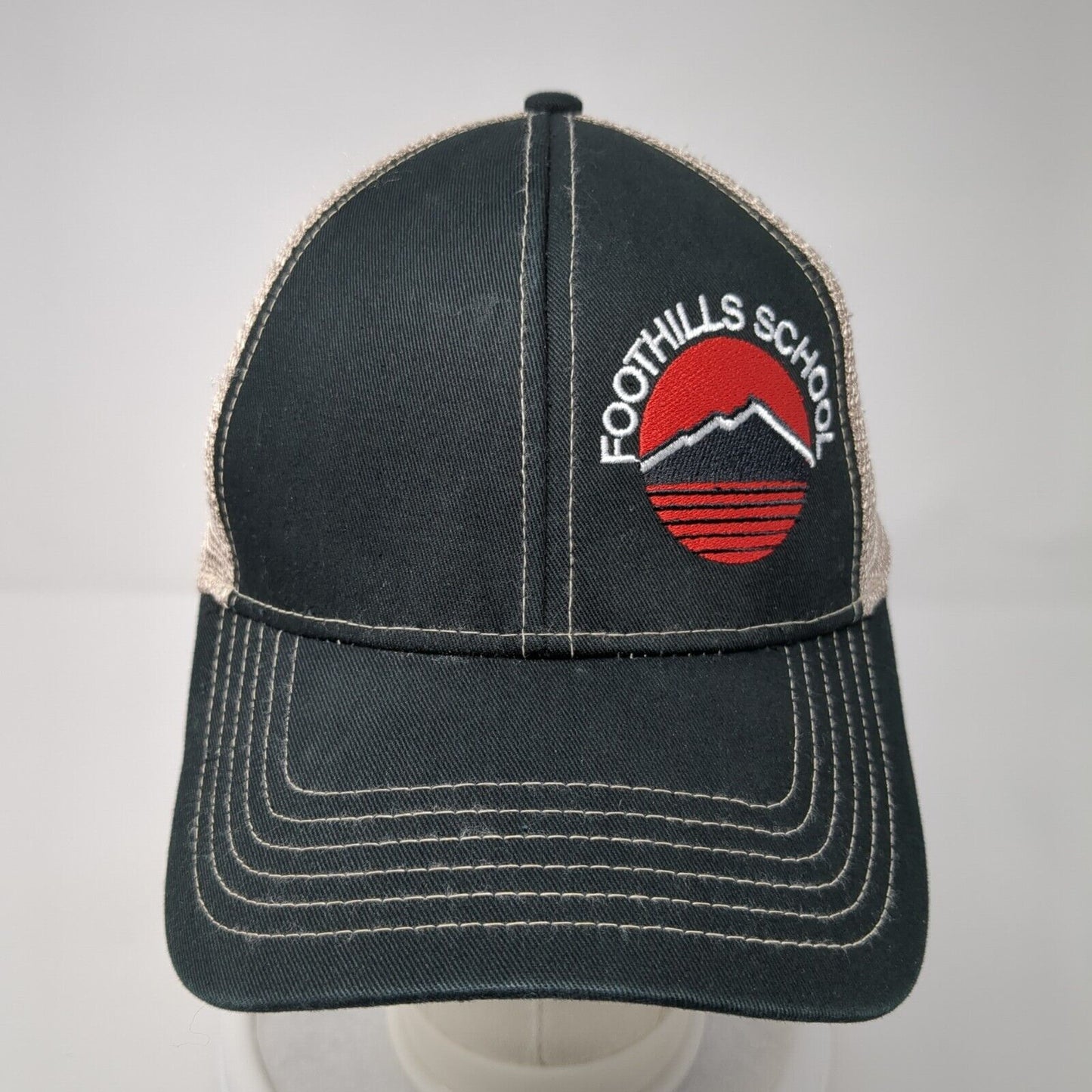 Foothills School Trucker Hat Black One Size Mesh Back Cap America