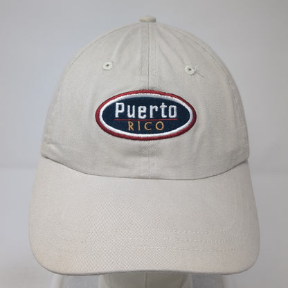 Puerto Rico Slideback Hat Beige One Size Adjustable Embroidered Ahead
