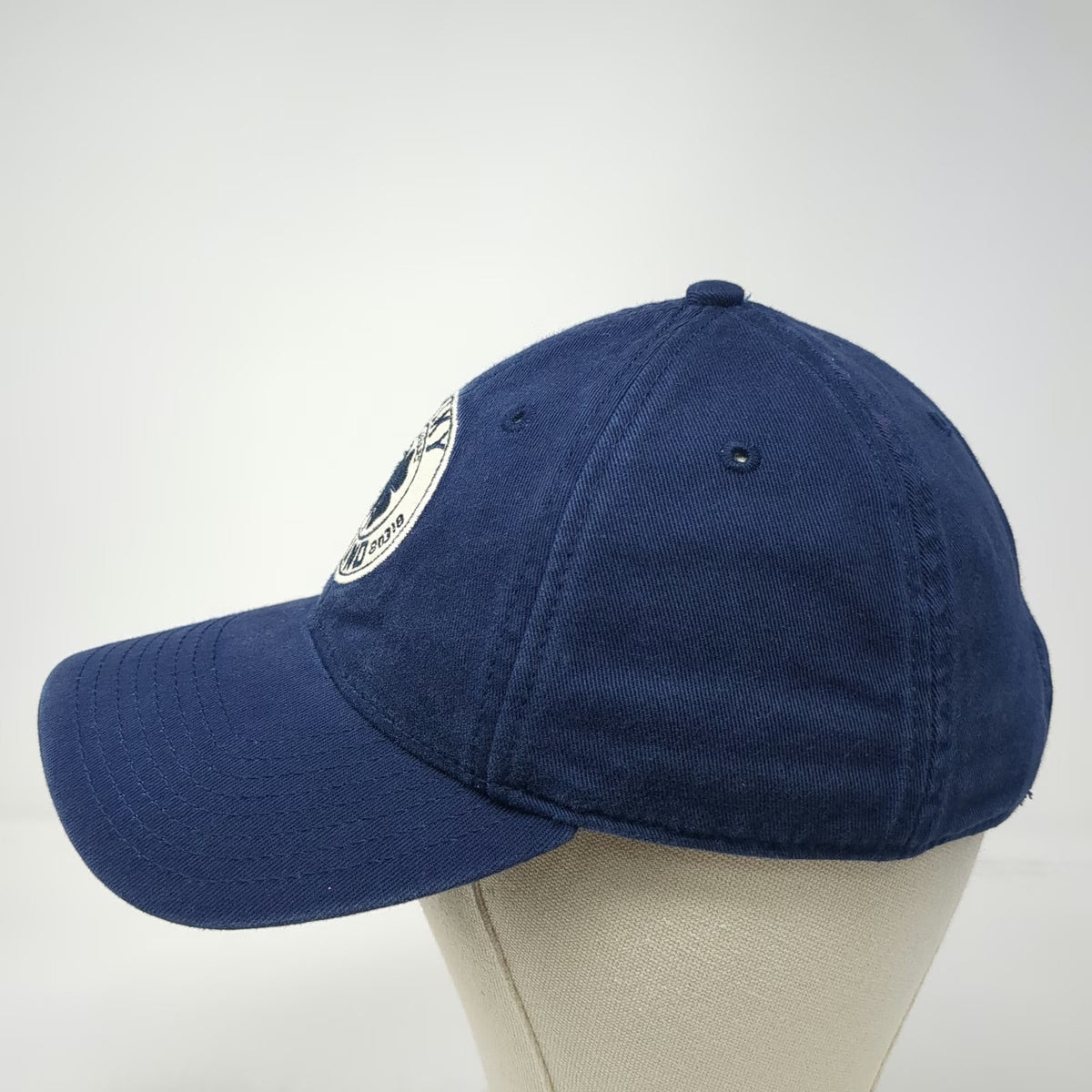 Lucky Brand Baseball Cap Blue OS Clover Patch Adjustable Cotton Slideback Hat