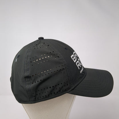 Brave Robot Strapback Hat Black One Size Adjustable Embroidered Laser Cut