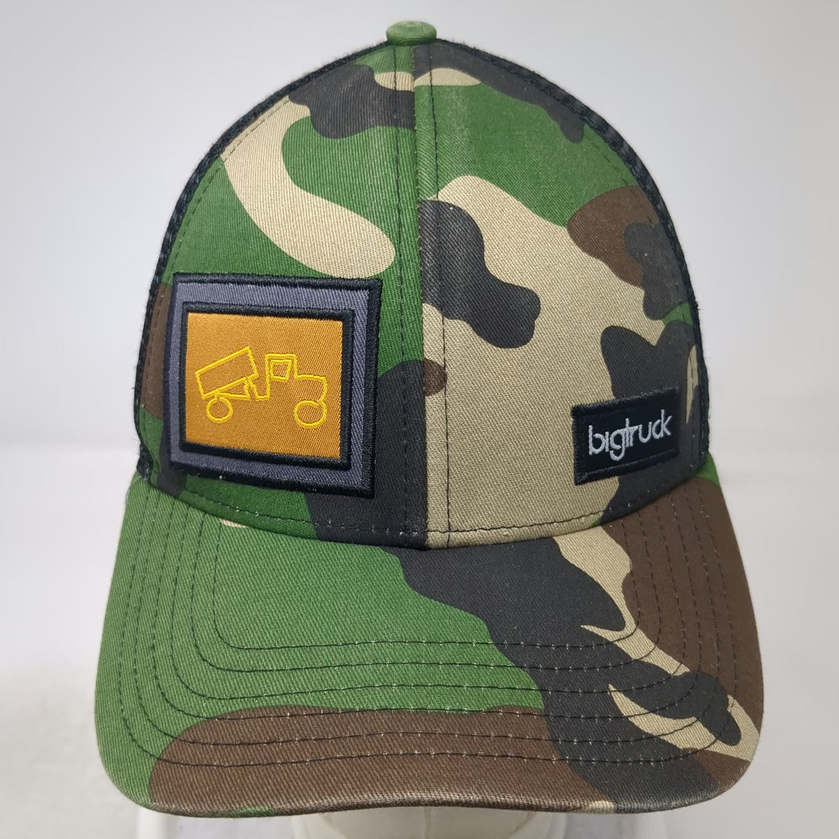 bigtruck Trucker Hat Green One Size Camo Mesh Snapback Dump Truck Construction