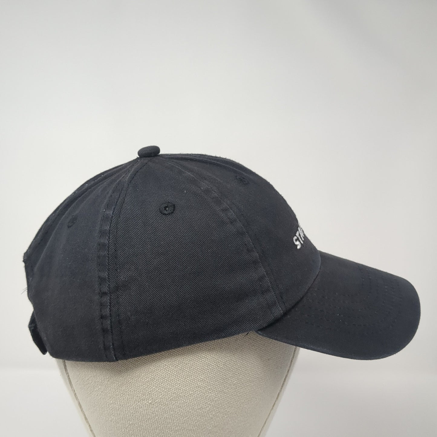 Starbucks Strapback Baseball Cap Black One Size Adjustable Embroidered 6 Panel