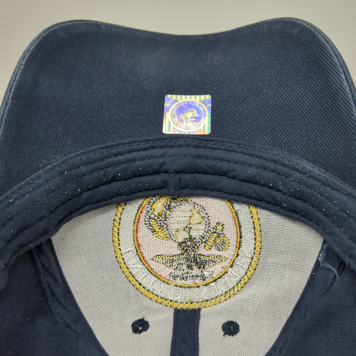 Blue Baseball Cap One Size USMC United States Marine Corps Veteran Hat Emblem