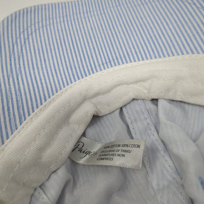 Paige Slideback Hat Blue OS Adjustable Pinstripe Vented Holes 6 Panel Blank
