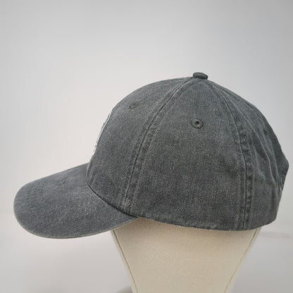 Adams Baseball Cap Gray One Size Leather Strapback Owl Logo Samsara Hat