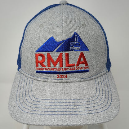 Knight Equipment Co Trucker Hat Gray Blue Red One Size RMLA Ski Lift 2024 Mtn
