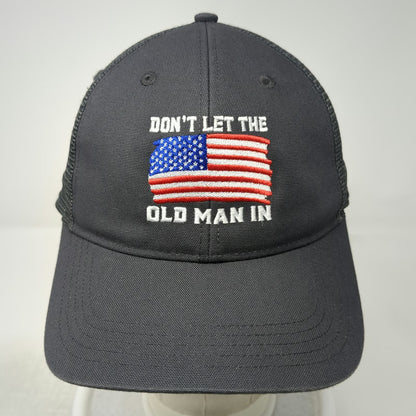Carhartt Trucker Hat Gray One Size American Flag Snapback Graphic Mesh Hat