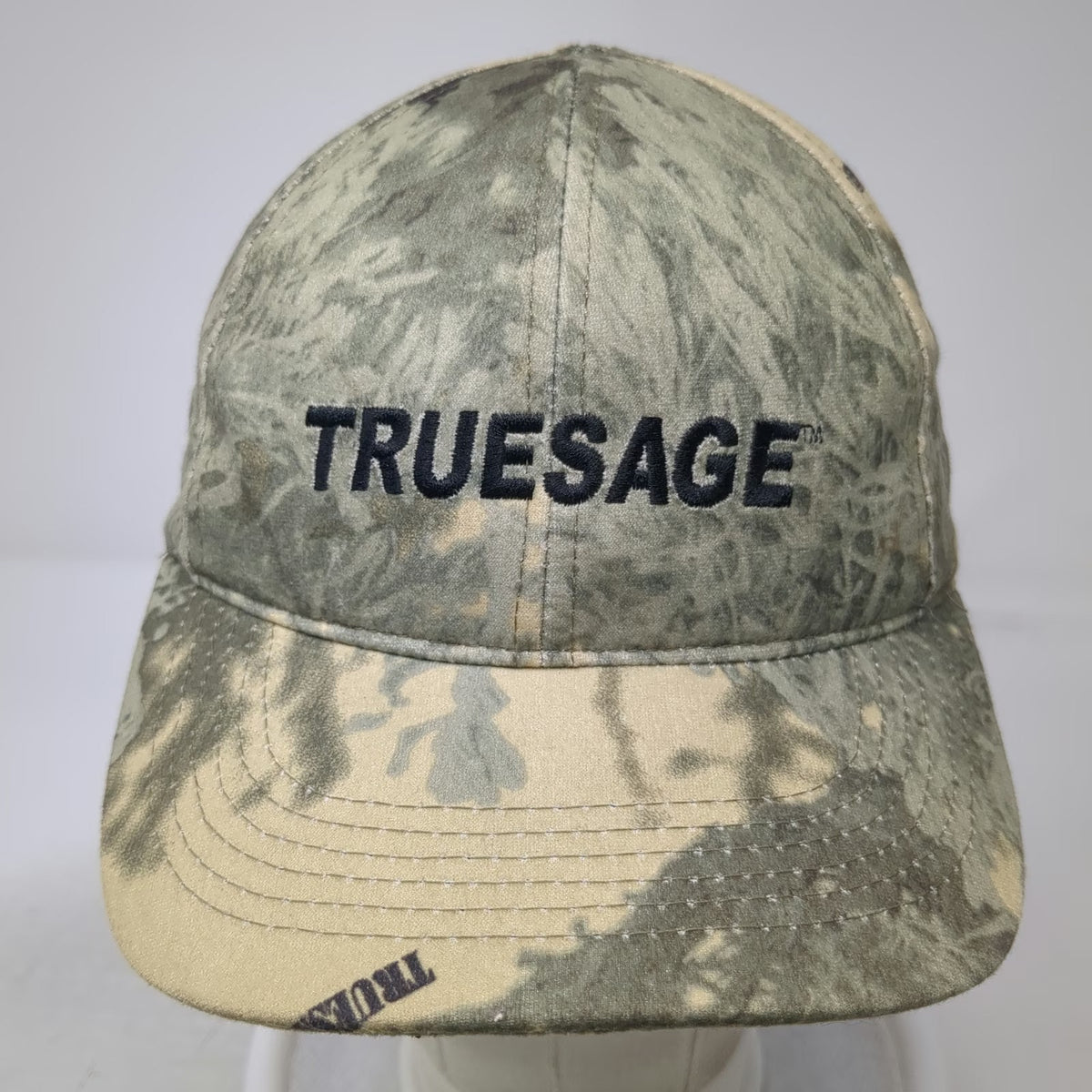 Truesage Snapback Hat One Size Green Beige Camouflage Embroidered Logo Cap