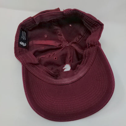Sunny Co. Seahorse Strapback Hat Red OSFA Adjustable Embroidered