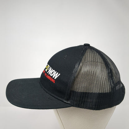 Right Now Heating Air Plumbing Trucker Hat Black One Size Mesh Back