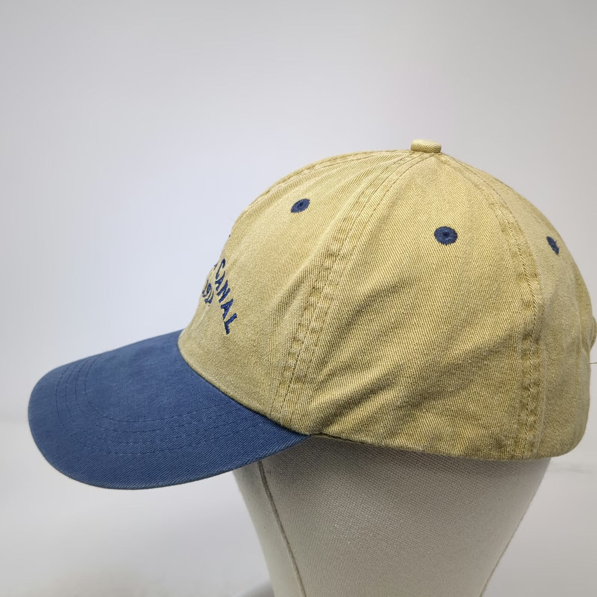 Panalboa Baseball Cap Beige Blue One Size Panama Canal Est 1914 Adjustable Hat