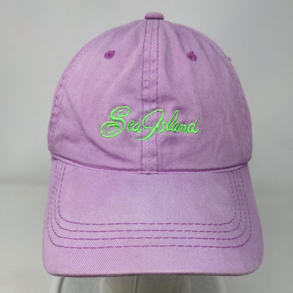 Sea Island Slideback Hat Purple OSFM Adjustable Embroidered 6 Panel Outdoor Cap