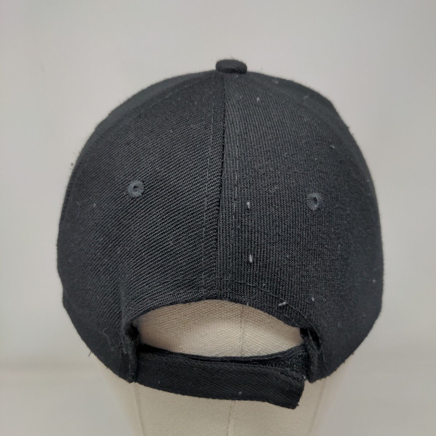 Puertorriqueño Strapback Hat Black One Size Embroidered Vent Holes