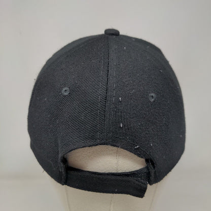 Puertorriqueño Strapback Hat Black One Size Embroidered Vent Holes