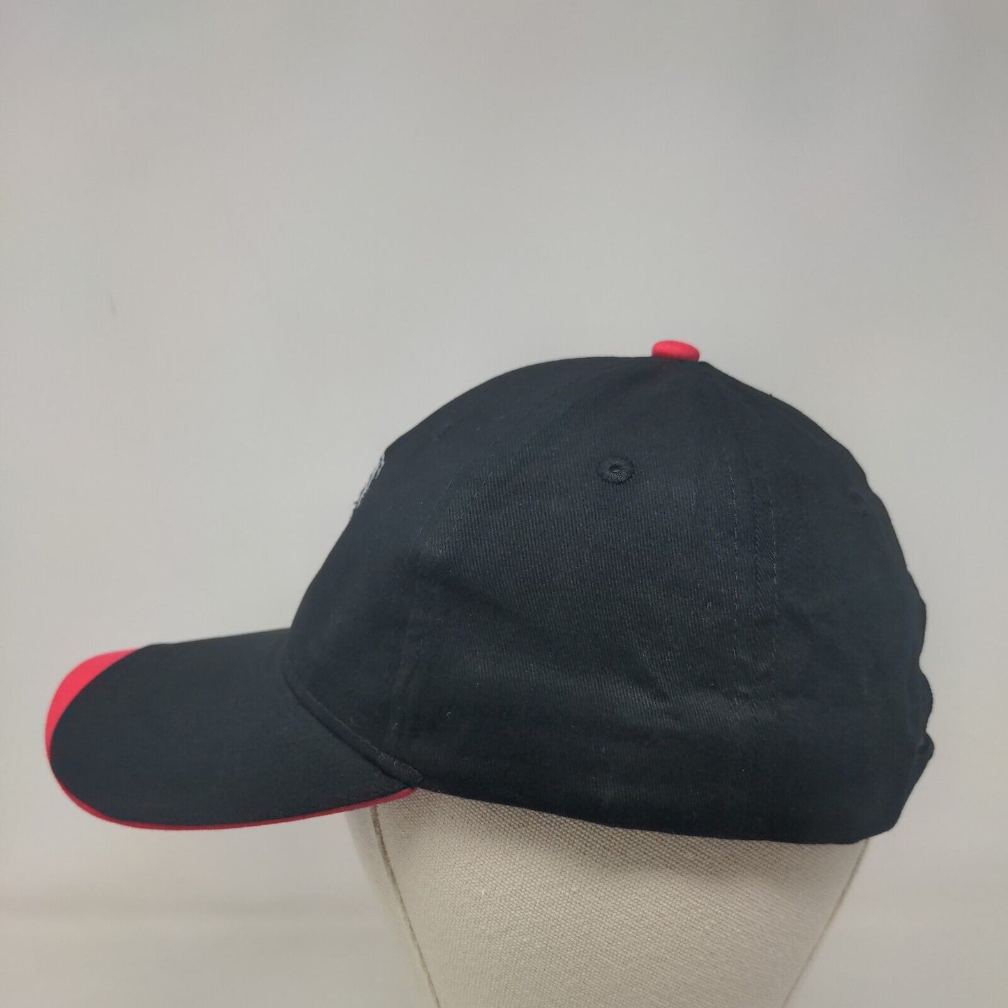 Hit Wear Men's Strapback Hat Black OSFA McPherson Bulldogs Logo Embroidered