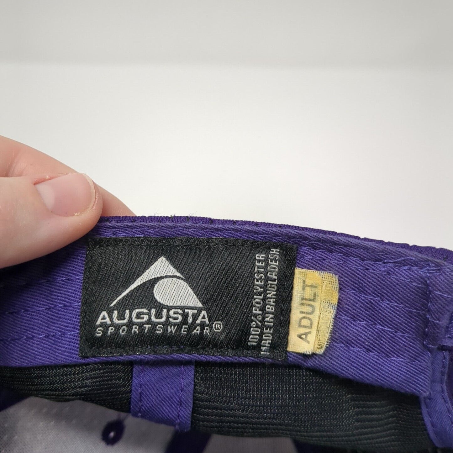 Augusta Sportswear Strapback Hat Purple One Size Adjustable Piping