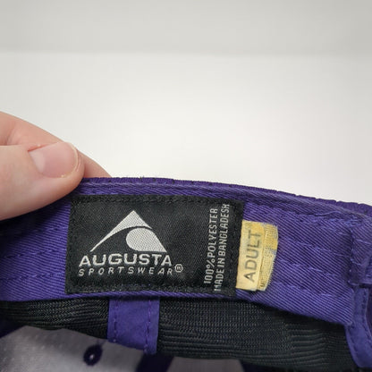 Augusta Sportswear Strapback Hat Purple One Size Adjustable Piping