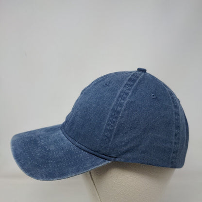 Infinity Strapback Hat Blue OSFM Adjustable Vented Holes 6 Panel Blank
