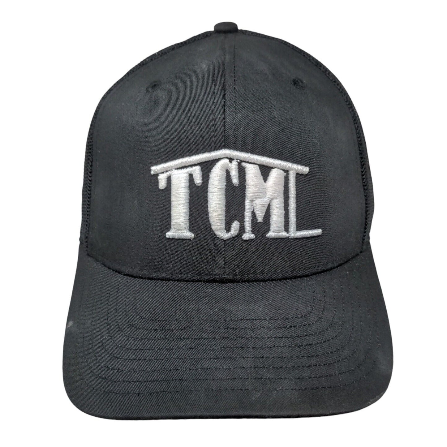 TCM TriCounty Metals Snapback Trucker Hat Black One Size Mesh Back Richardson