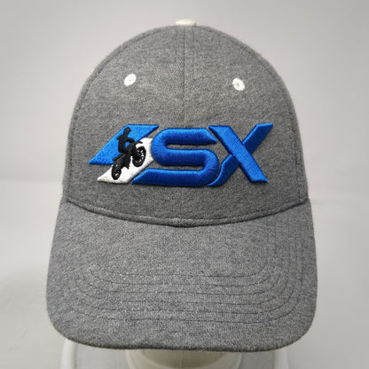 ASX Supercross Baseball Cap Gray One Size Motocross Jersey 3D Embroidery Hat