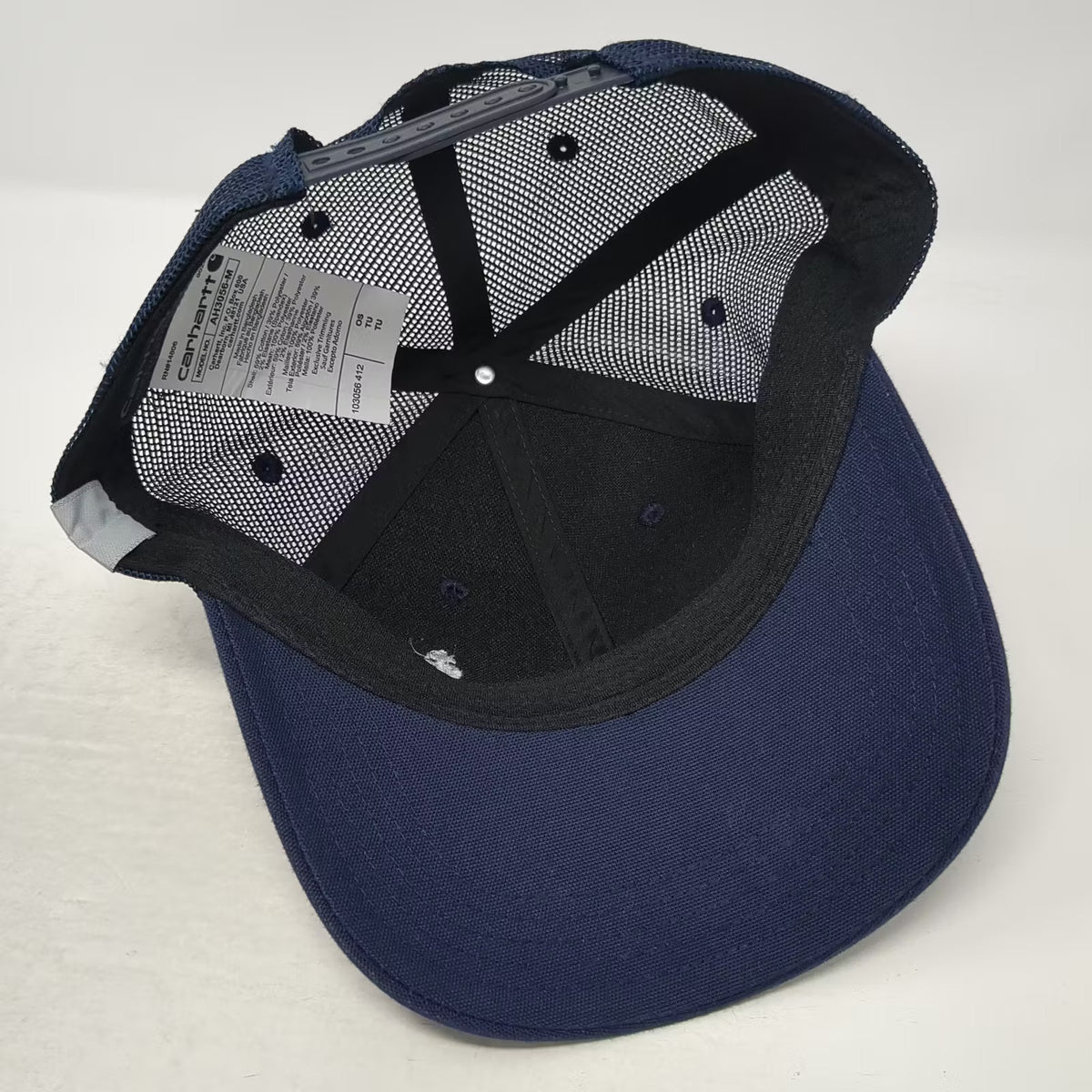 Carhartt Blue OS Trucker Hat Embroidered Logo Snapback Mesh Back Adjustable