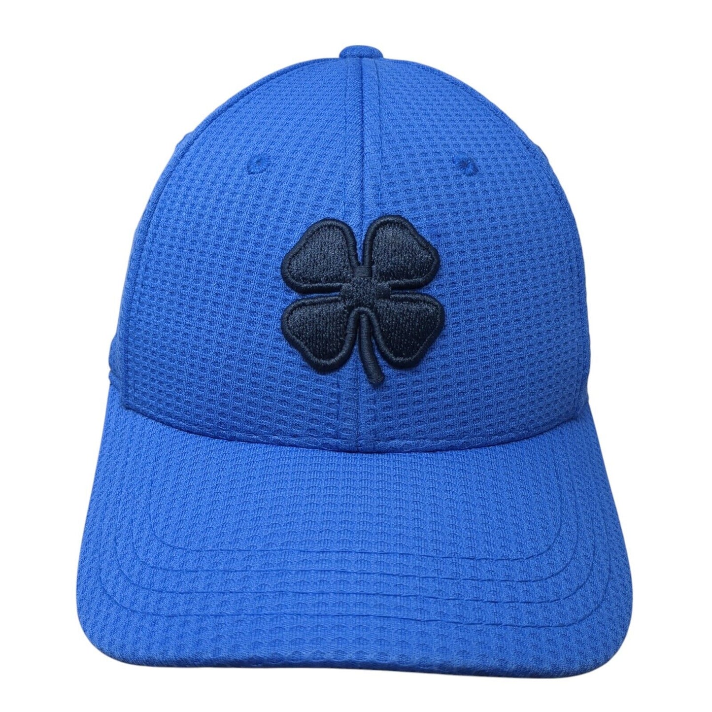 Live Lucky Fitted Baseball Cap Blue Medium Memory Fit Embroidered Black Clover