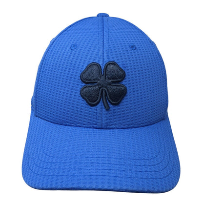 Live Lucky Fitted Baseball Cap Blue Medium Memory Fit Embroidered Black Clover