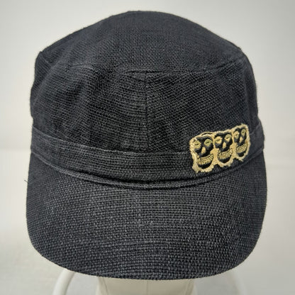 Virtus Army Cap Black One Size Misfits Fiend Skull Band Hat Linen Cotton