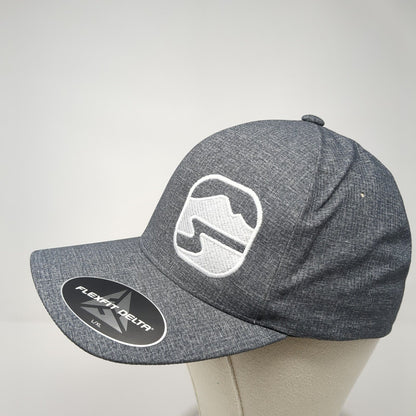 Flexfit Delta Fitted Hat Gray L/XL Lightweight Embroidered 6 Panel Polyester
