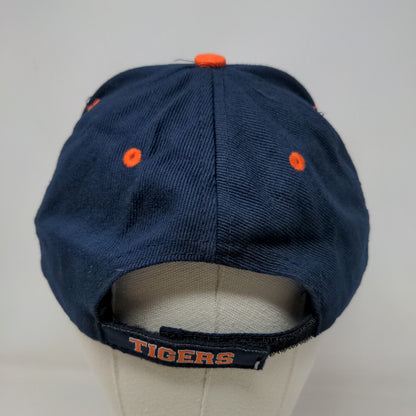 MLB Men's Strapback Hat Blue Size OS Embroidered Detroit Tigers Logo Cotton