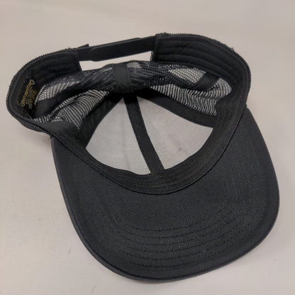 Browning Snapback Trucker Hat Black OSFA Adjustable Breathable Mesh Back