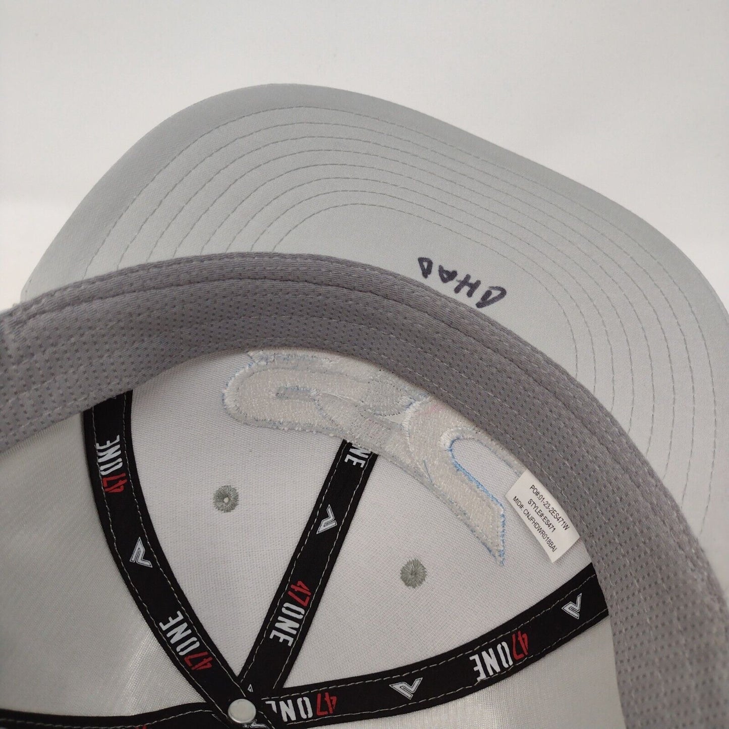 SCC The Crew Fitted Hat Gray L/XL Embroidered 47One 6 Panel Pacific Headwear