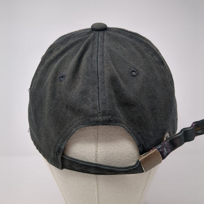 Crown Louis Slideback Baseball Cap Black One Size Adjustable Embroidered 6 Panel