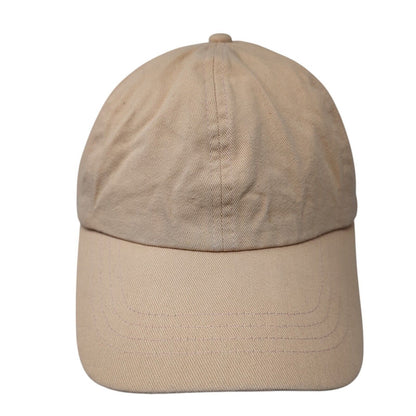 Ponyflo Ponyback Strapback Hat Tan One Size Adjustable Breathable Blank Cotton