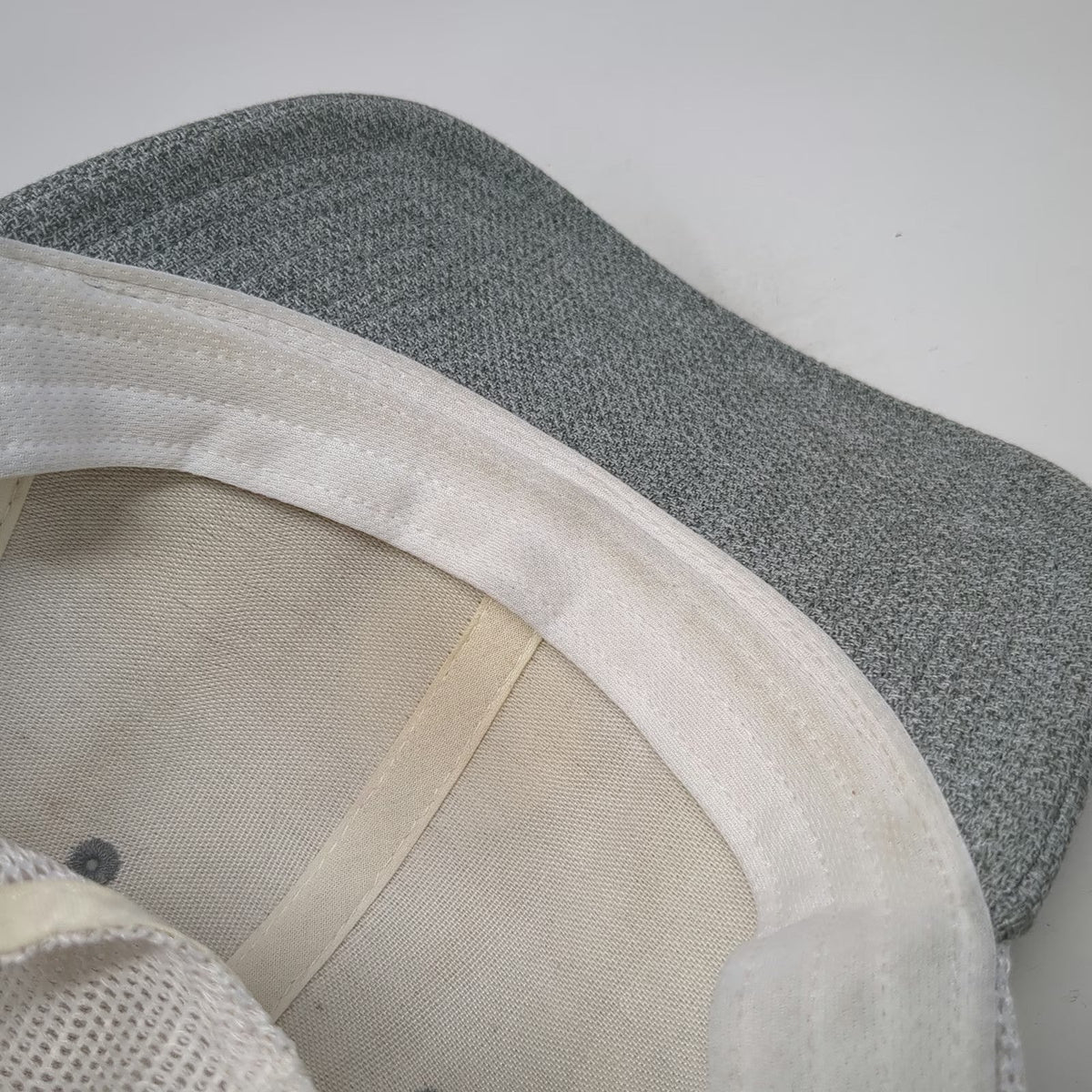 Columbia Trucker Hat Gray One Size Mesh Snapback Sportswear Logo Patch Heathered