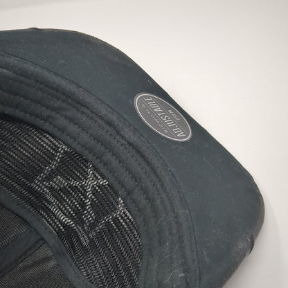 Marvel Black Panther Snapback Hat Black One Size Adjustable Faux Leather 6 Panel