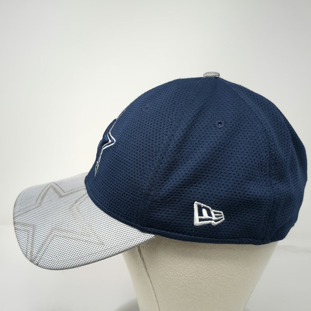 Dallas Cowboys NFL New Era Blue XL Baseball Cap Stretch Fit 39THIRTY Silver Brim