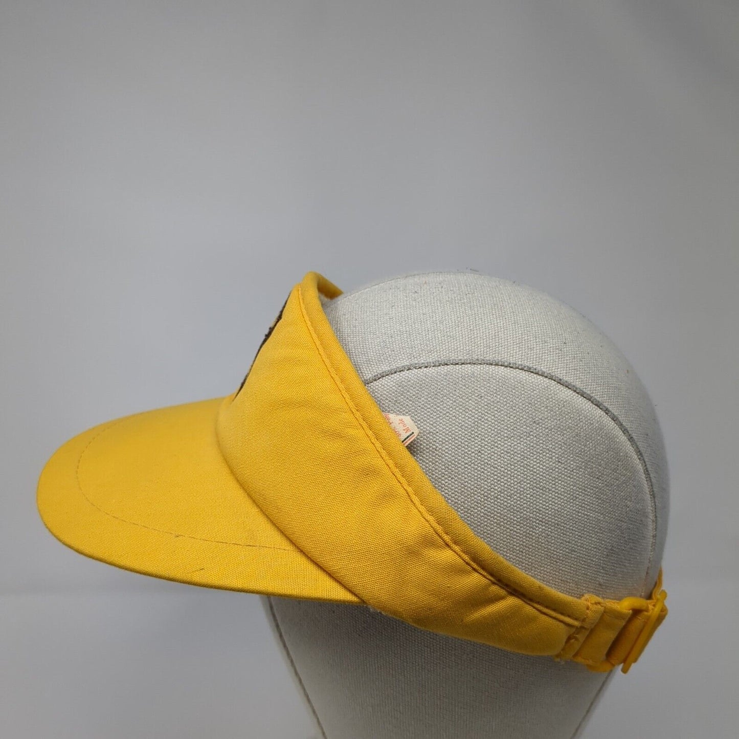 Unbranded Slideback Sun Visor Hat Yellow One Size Letter Patch Solid