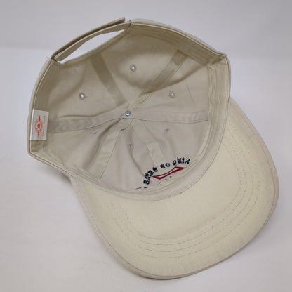 King of Beers Budweiser Strapback Hat Tan One Size Adjustable Embroidered Cotton