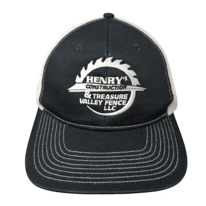 Henry's Construction & Treasure Valley Fence Trucker Hat Black One Size