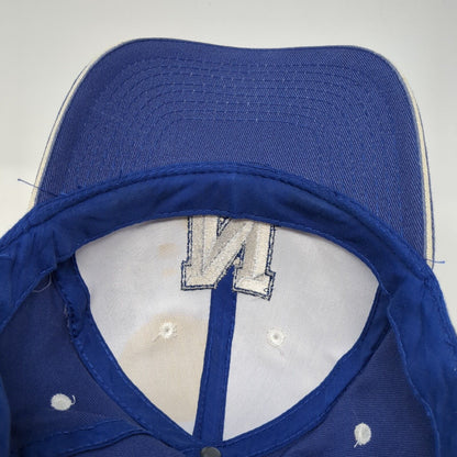 Letter N Strapback Hat Blue One Size Adjustable Outdoor Cap 6 Panel